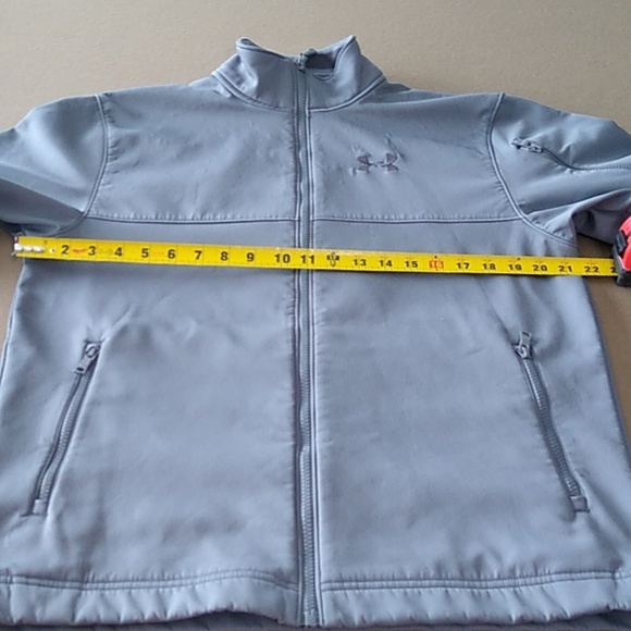 UNDER ARMOR STORM COAT SIZE M MEN GRAY WITH THREE ZIP POCKETS - Picture 10 of 14